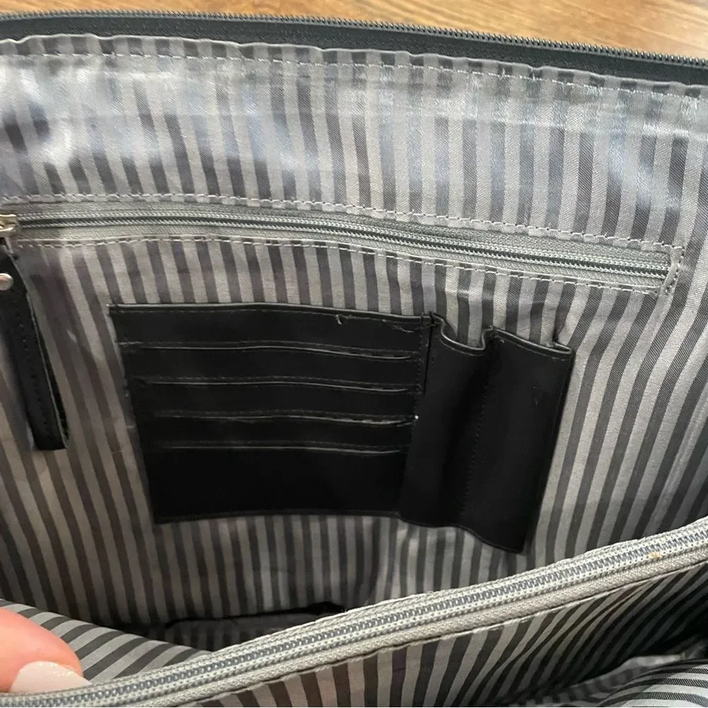 LATICO Black Leather Laptop Bag Shoulder Bag Briefcase